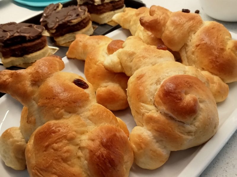 Cliquez pour zoomer ! Brioches lapin de Pâques Thermomix par Nahiti