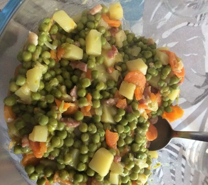 Jardinière de légumes aux lardons au Thermomix - Cookomix