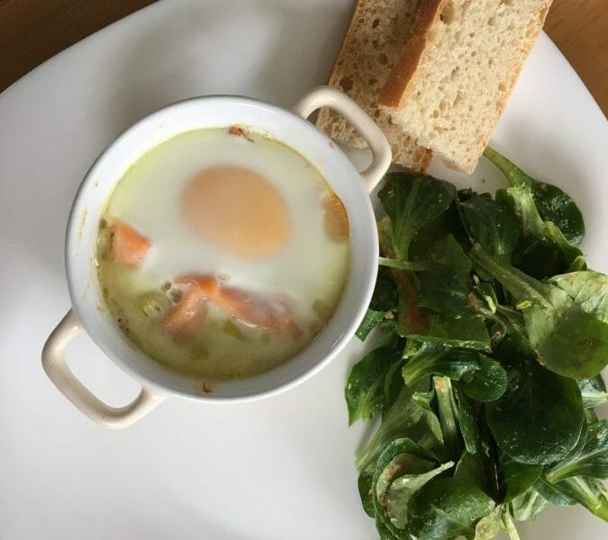 Cliquez pour zoomer ! Oeufs cocotte poireaux et saumon fumé Thermomix par zettofrech