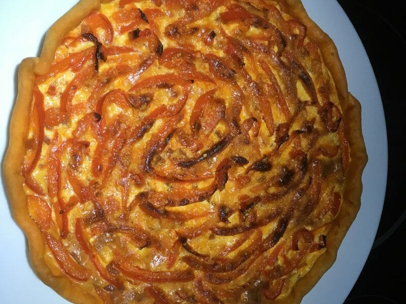 Cliquez pour zoomer ! Quiche poivrons et chorizo Thermomix par Doopy