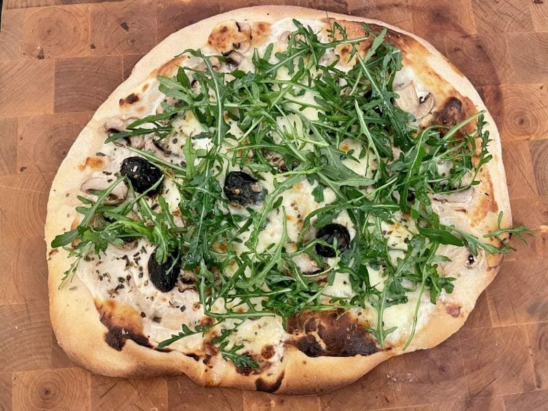 Cliquez pour zoomer ! Pizza blanche aux champignons Thermomix par Audrey