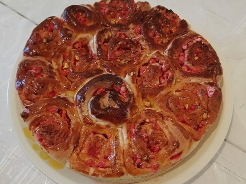 Cliquez pour zoomer ! Brioche aux pralines roses Thermomix par clary