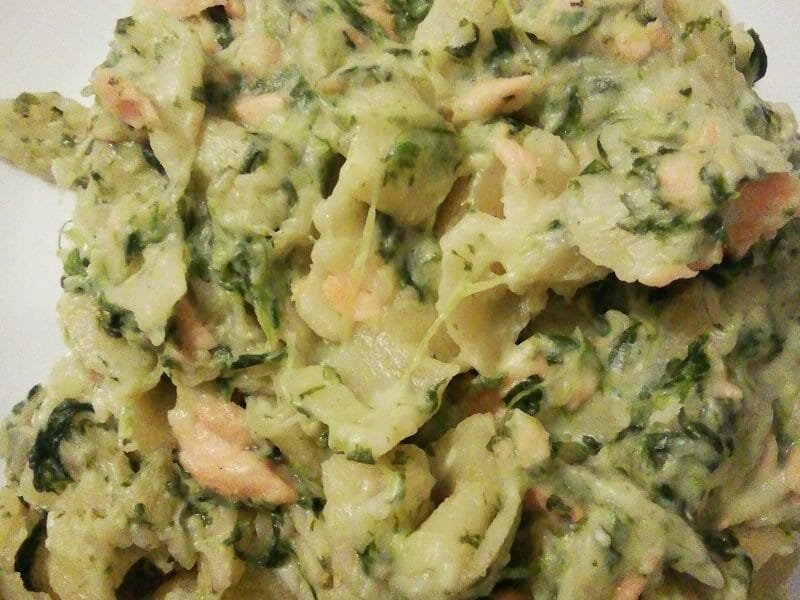 Cliquez pour zoomer ! One pot pasta – épinards et saumon fumé Thermomix par steph mick