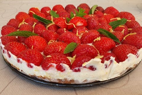 Cliquez pour zoomer ! Tarte aux fraises sans cuisson Thermomix par Zarbille