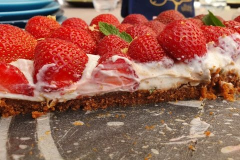 Cliquez pour zoomer ! Tarte aux fraises sans cuisson Thermomix par Zarbille