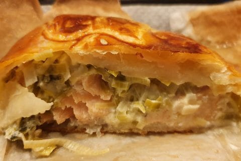 Cliquez pour zoomer ! Feuilleté saumon et poireaux Thermomix par Zarbille