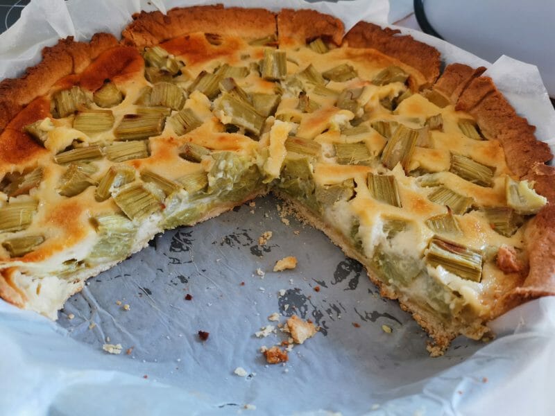 Cliquez pour zoomer ! Tarte à la rhubarbe Thermomix par Milou12640