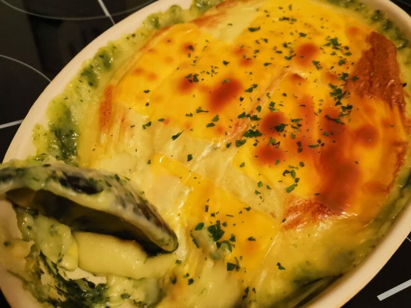 Cliquez pour zoomer ! Gratin de purée de pommes de terre aux épinards Thermomix par Milou12640