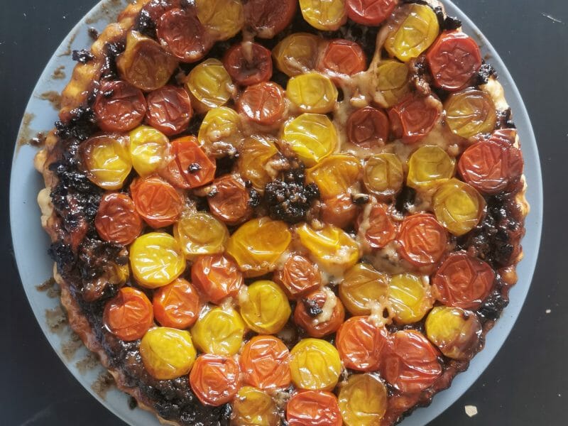 Cliquez pour zoomer ! Tatin de tomates cerises à la tapenade Thermomix par Bahdaxboum