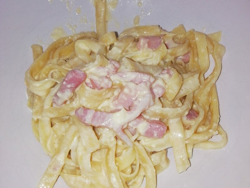 Cliquez pour zoomer ! Pâtes carbonara Thermomix par Karine.dufaut@hotmail.fr