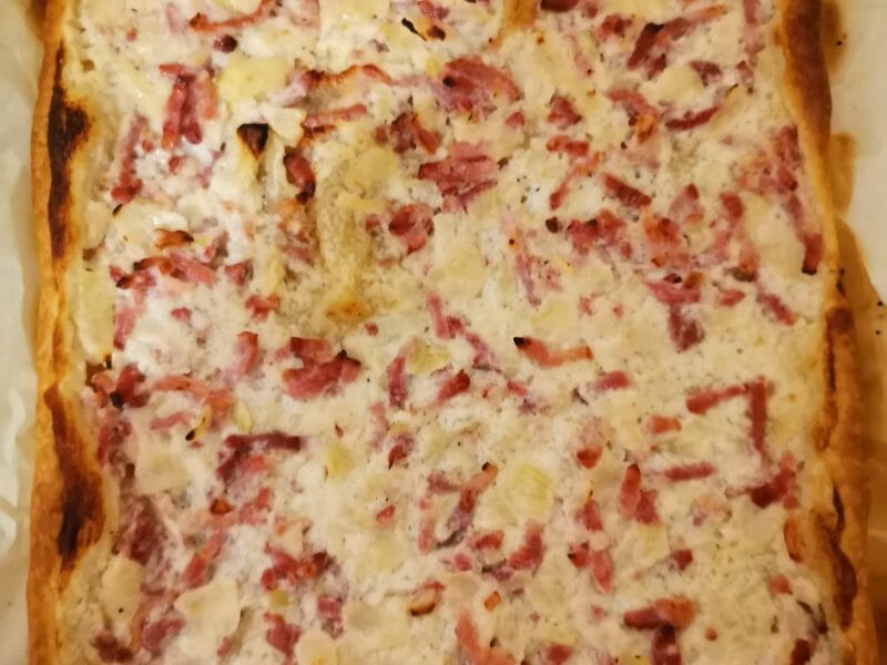 Cliquez pour zoomer ! Flammekueche traditionnelle Thermomix par Cathy