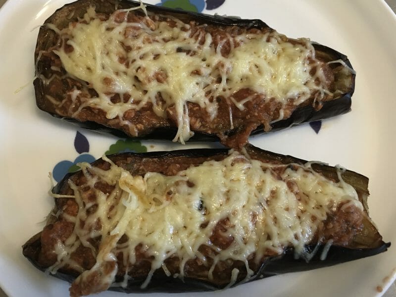 Cliquez pour zoomer ! Aubergines farcies au thon Thermomix par Stephanie