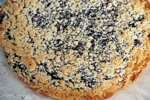 Cliquez pour zoomer ! Gâteau aux myrtilles façon crumble Thermomix par Natka