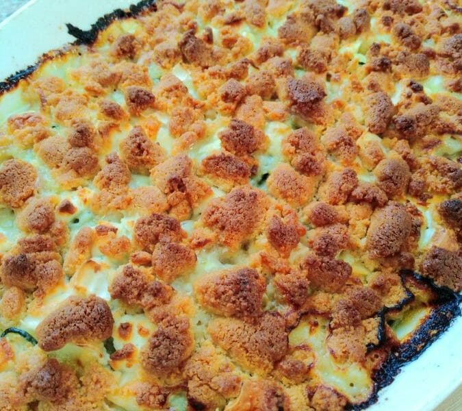 Cliquez pour zoomer ! Crumble courgettes, chèvre et lardons Thermomix par Alexs25
