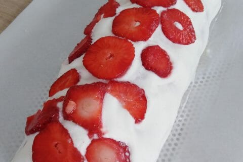 Cliquez pour zoomer ! Fraisier roulé au Thermomix