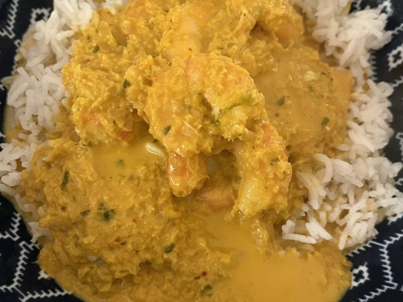 Cliquez pour zoomer ! Curry de crevettes au lait de coco Thermomix par HeleneD75