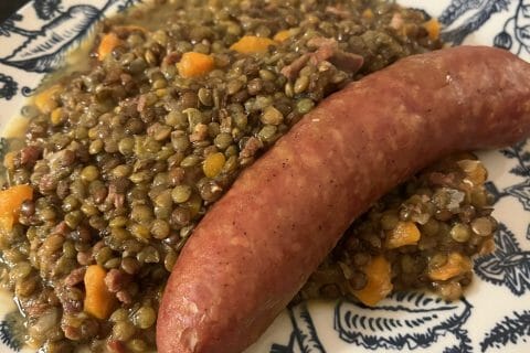 Cliquez pour zoomer ! Lentilles et ses saucisses Thermomix par HeleneD75