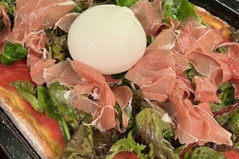 Cliquez pour zoomer ! Pizza au saumon et sauce kiri Thermomix par HeleneD75