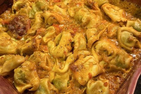 Cliquez pour zoomer ! Gratin de tortellini tomate mozzarella Thermomix par HeleneD75