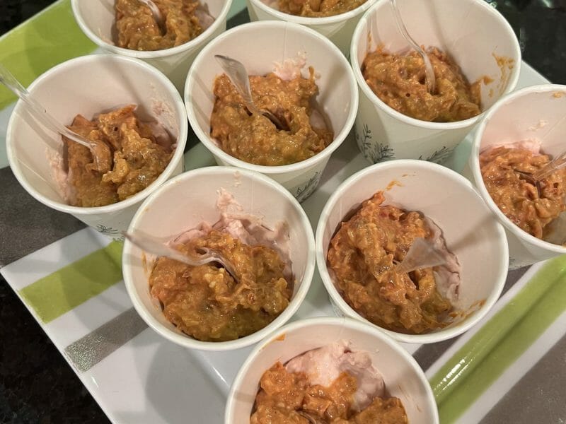 Cliquez pour zoomer ! Verrines mousse de jambon et pesto de tomates confites Thermomix par HeleneD75