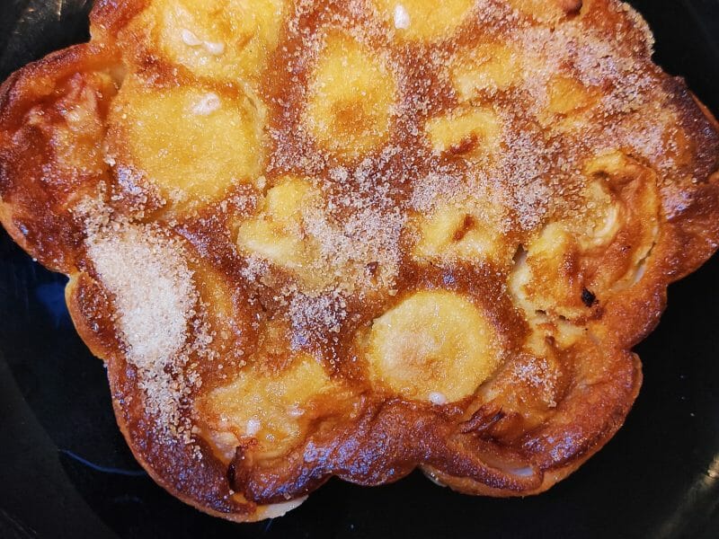Cliquez pour zoomer ! Flognarde aux pommes (clafoutis aux pommes) Thermomix par crousti