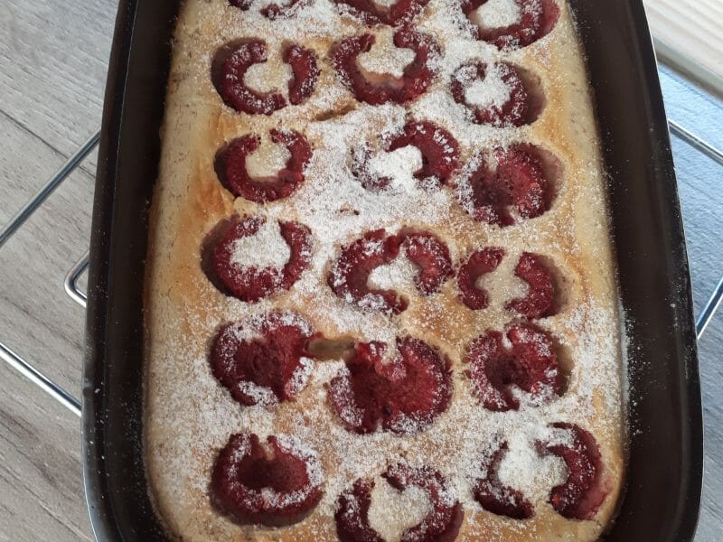 Cliquez pour zoomer ! Clafoutis aux framboises Thermomix par Jennifer92