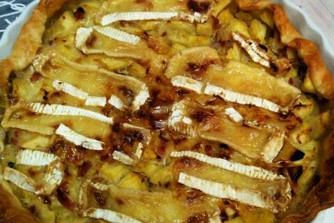 Cliquez pour zoomer ! Tarte au camembert, pommes et lardons Thermomix par Nodre41