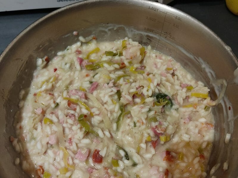Cliquez pour zoomer ! Risotto poireaux et lardons Thermomix par Loulounala