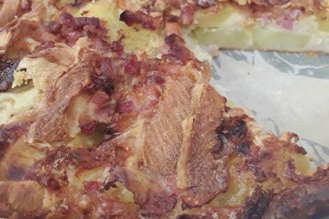 Cliquez pour zoomer ! Tarte aux pommes de terre et lardons au Thermomix