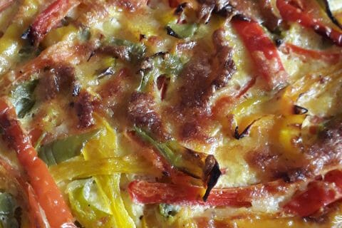 Cliquez pour zoomer ! Quiche poivrons et courgettes au Thermomix