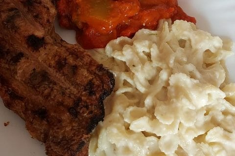 Cliquez pour zoomer ! Farfalle à la crème de courgettes Thermomix par kcb31