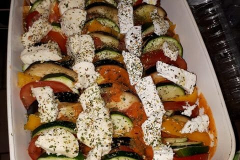 Cliquez pour zoomer ! Tian de légumes et mozarella au Thermomix