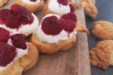 Cliquez pour zoomer ! Choux craquelin fraises chantilly Thermomix par Natalia-m-s