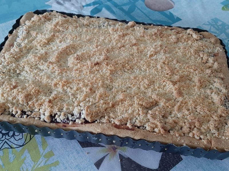 Cliquez pour zoomer ! Tarte aux cerises façon crumble Thermomix par melie07