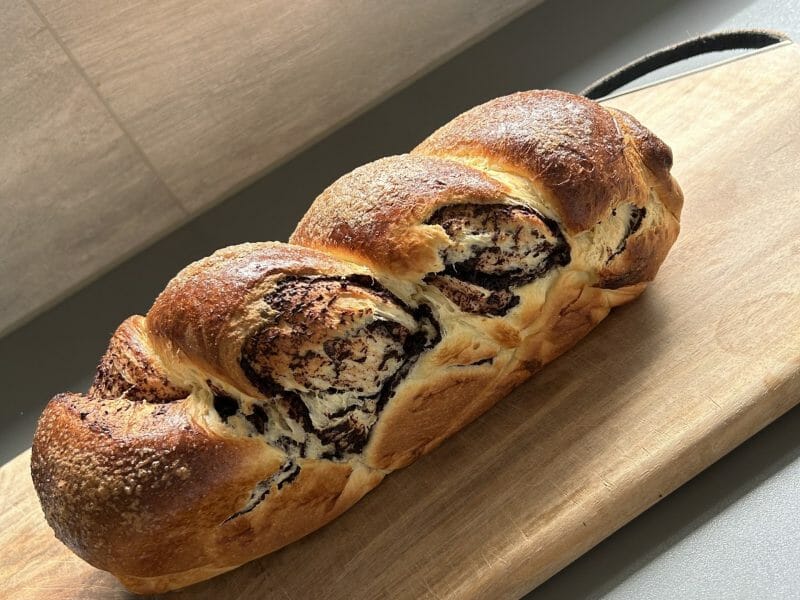 Cliquez pour zoomer ! Cozonac – Brioche roumaine aux noix et chocolat Thermomix par zeboo