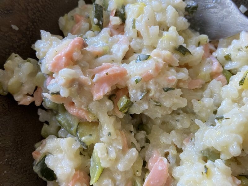 Cliquez pour zoomer ! Risotto courgettes saumon Thermomix par Zadig11