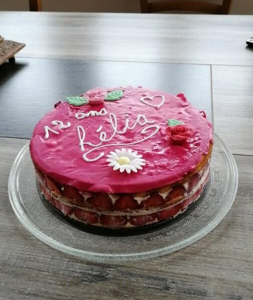 Cliquez pour zoomer ! Fraisier Thermomix par Céline