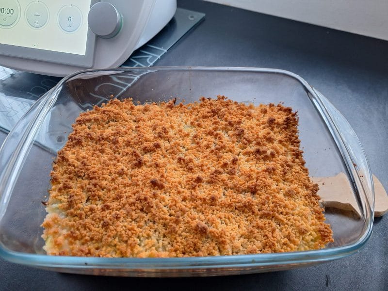 Cliquez pour zoomer ! Crumble poulet, courgettes et parmesan Thermomix par Enolamelie