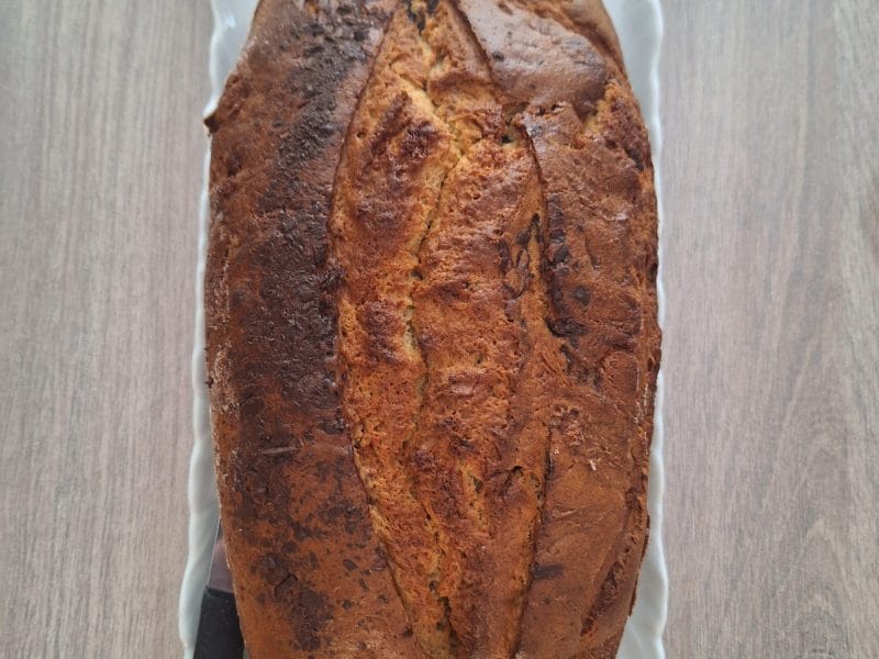 Cliquez pour zoomer ! Cake banane et pépites de chocolat Thermomix par Enolamelie