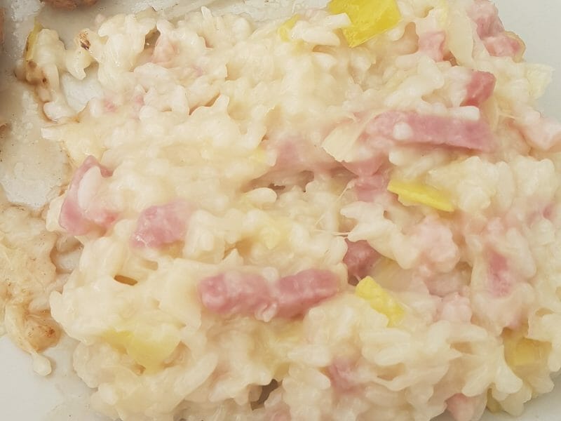 Cliquez pour zoomer ! Risotto poireaux et lardons Thermomix par Carolette