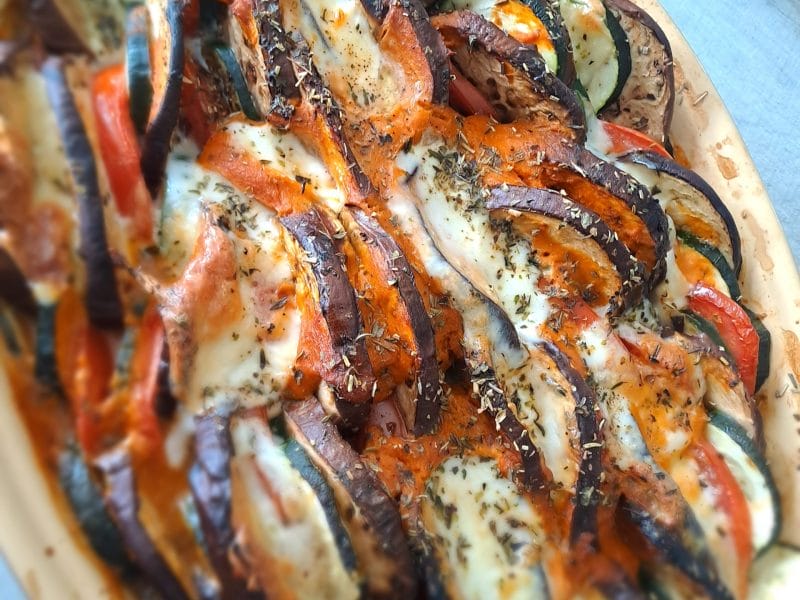 Cliquez pour zoomer ! Tian de légumes et mozzarella Thermomix par Armandine