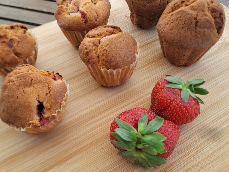 Cliquez pour zoomer ! Muffins aux fraises Thermomix par Armandine