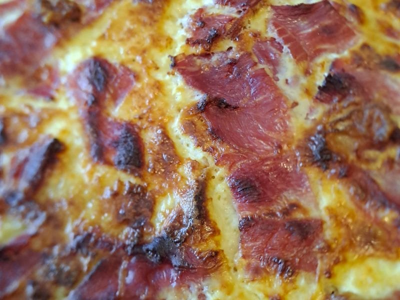 Cliquez pour zoomer ! Quiche à la patate douce, feta et jambon cru Thermomix par Armandine