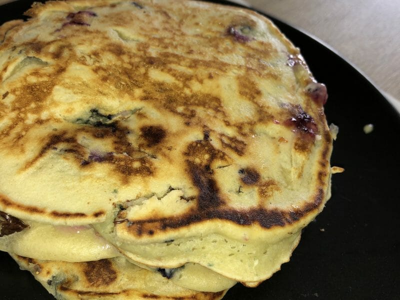 Cliquez pour zoomer ! Pancake myrtilles et pépites de chocolat Thermomix par djem