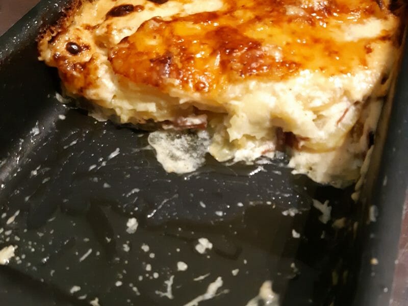 Cliquez pour zoomer ! Gratin dauphinois au confit de canard Thermomix par Keuneute