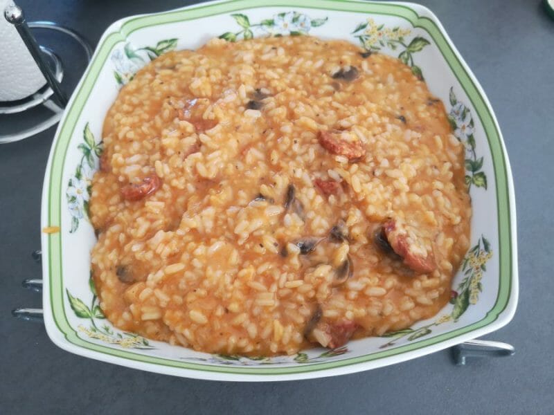 Risotto au chorizo au Thermomix Cookomix
