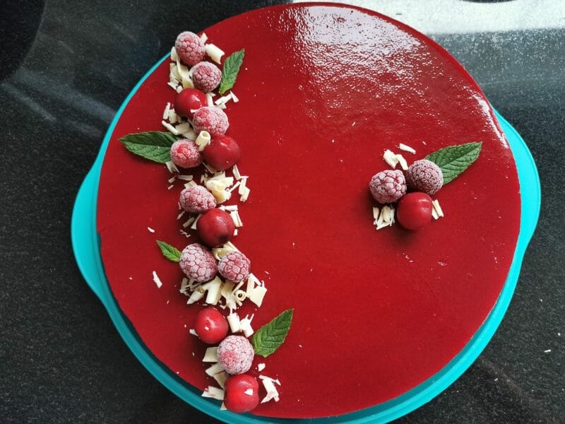 Cliquez pour zoomer ! Bavarois aux framboises Thermomix par coco2517