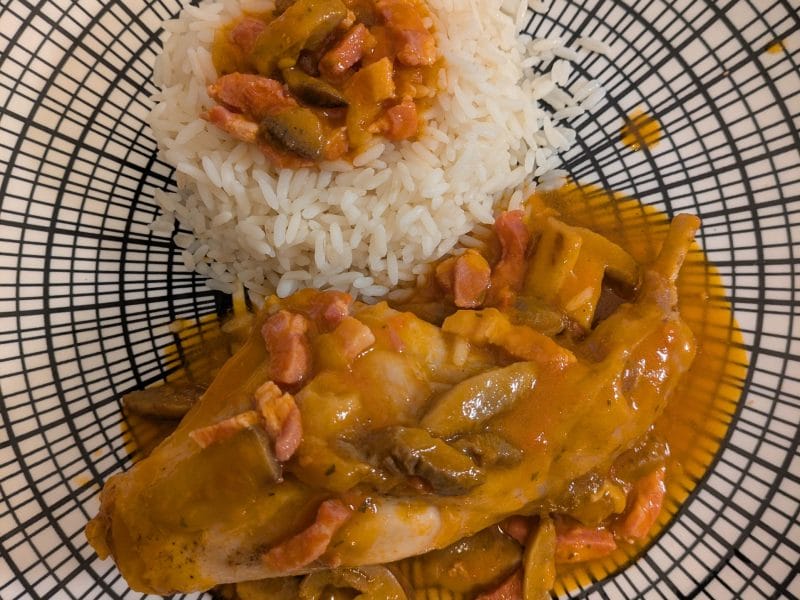 Cliquez pour zoomer ! Lapin sauce chasseur Thermomix par maëva mix