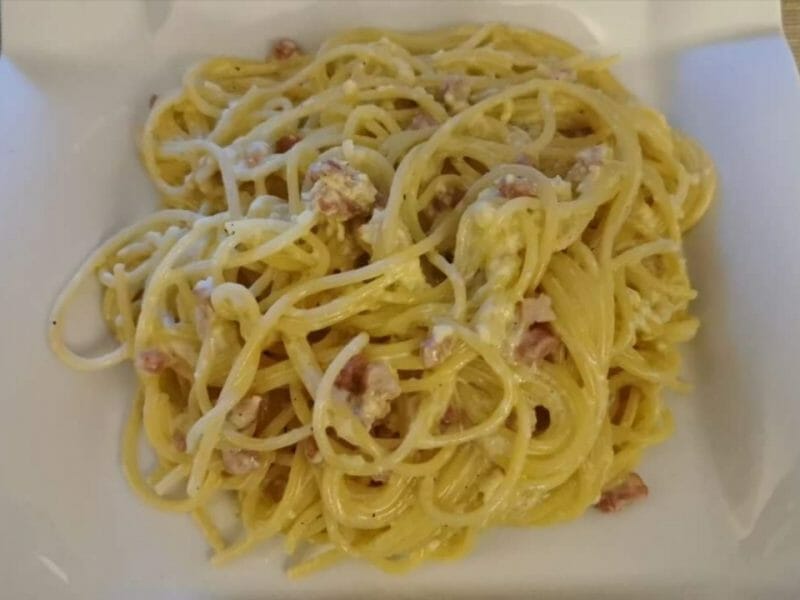 Cliquez pour zoomer ! Pâtes carbonara Thermomix par maëva mix