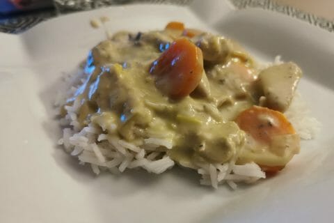 Cliquez pour zoomer ! Blanquette de dinde au bleu d’auvergne Thermomix par maëva mix